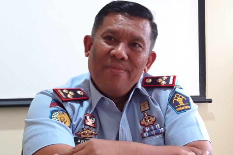 Kepala Lapas Klas I Cipinang Andika Dwi Prasetyo saat ditemui wartawan di Lapas Klas I Cipinang, Jakarta Timur, Senin (21/1/2019)