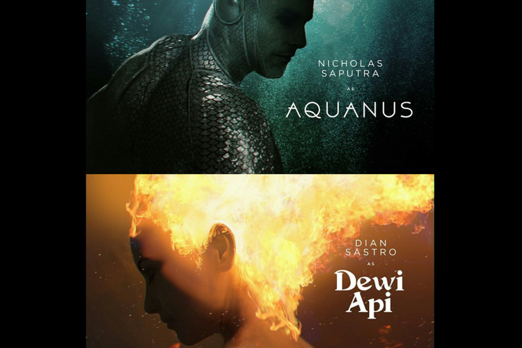 Karakter Aquanus diperankan Nicholas Saputra dan Dewi Api oleh Dian Sastrowardoyo.
