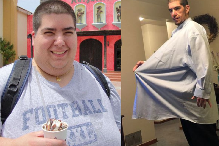 Robert Treglia berhasil menurunkan berat badan hingga 181 kilogram