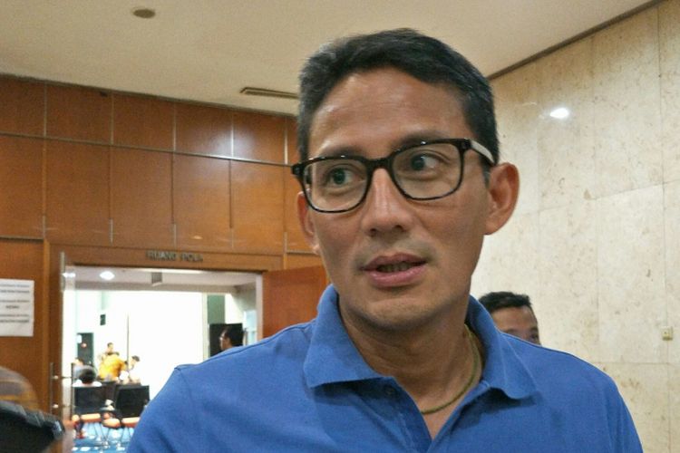 Wakil Gubernur DKI Jakarta Sandiaga Uno di Balai Kota DKI Jakarta, Jalan Medan Merdeka Selatan, Sabtu (4/11/2017).