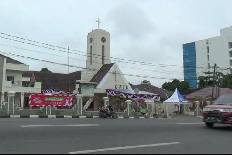 Gereja GPIB Maranatha di Kota Pangkal Pinang, Kepulauan Bangka Belitung.