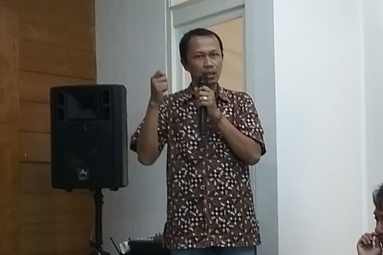 Koordinator Divisi Riset Indonesia Corruption Watch Firdaus Ilyas, di Jakarta, Jumat (20/10/2017).