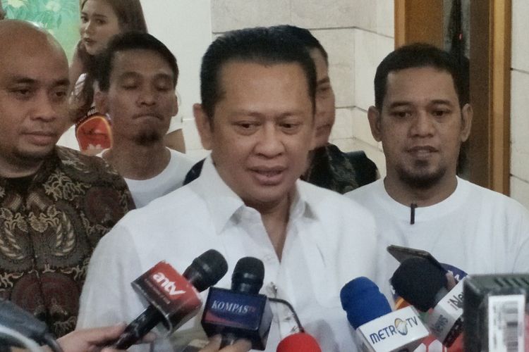 Ketua DPR Bambang Soesatyo saat ditemui di Hotel Grand Cempaka, Jakarta Pusat, Sabtu (24/8/2019).