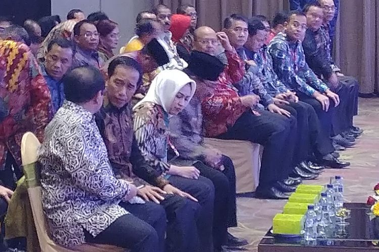 Presiden Joko Widodo hadir dalam rakernas Apeksi di Malang, Kamis (20/7/2017).