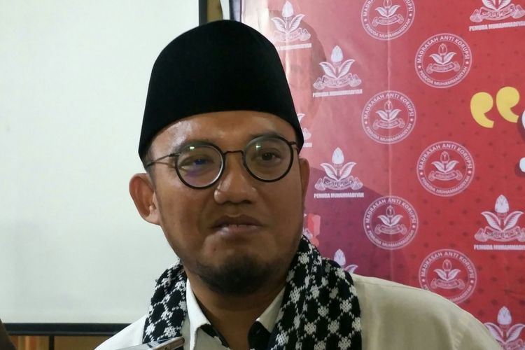Anggota tim kuasa hukum Novel Baswedan, Dahnil Anzar Simanjuntak di Gedung Pusat Dakwah Muhammadiyah, Menteng, Jakarta, Rabu (27/12/2017). 