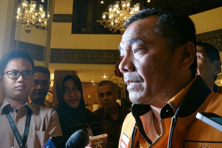 Sekretaris Jenderal Partai Hanura, kubu Daryatmo, Syarifuddin Sudding ketika ditemui di hotel Sultan, Jakarta, Kamis (18/1/2018) malam.
