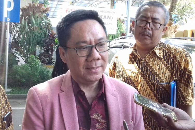 Penasehat hukum Bupati Malang Rendra Kresna, Gunadi Handoko saat ditemui di Pendopo Agung Kabupaten Malang, Rabu (10/10/2018).