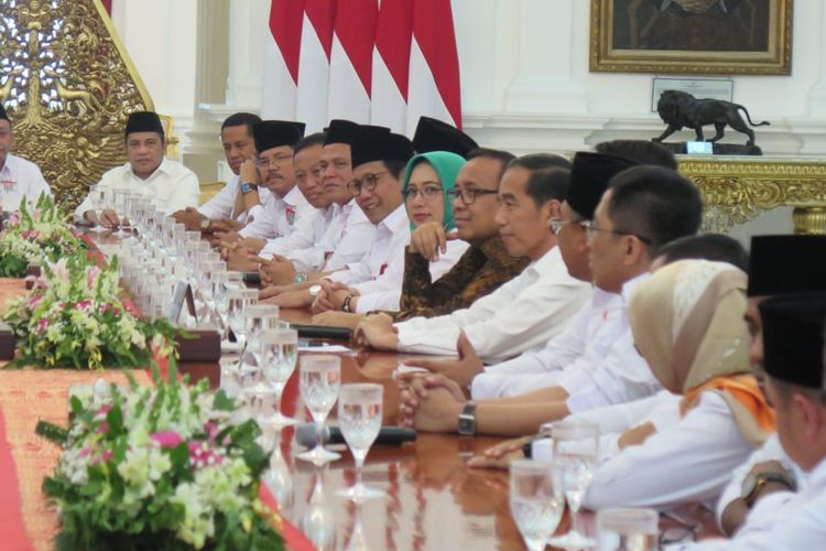Presiden Joko Widodo bertemu pengurus PKB di Istana Kepresidenan, Jakarta, Selasa (2/7/2019).