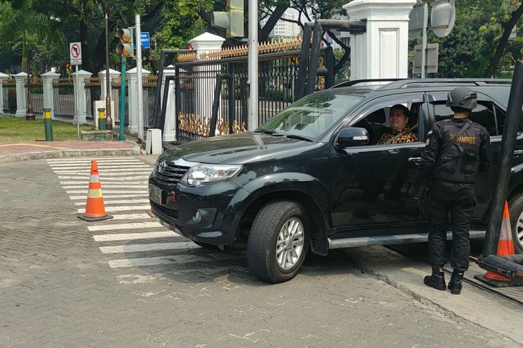 Pengamanan di Istana Kepresidenan, Jakarta, Senin (14/5/2018) diperketat pasca teror bom yang terjadi di Surabaya dan Sidoarjo.