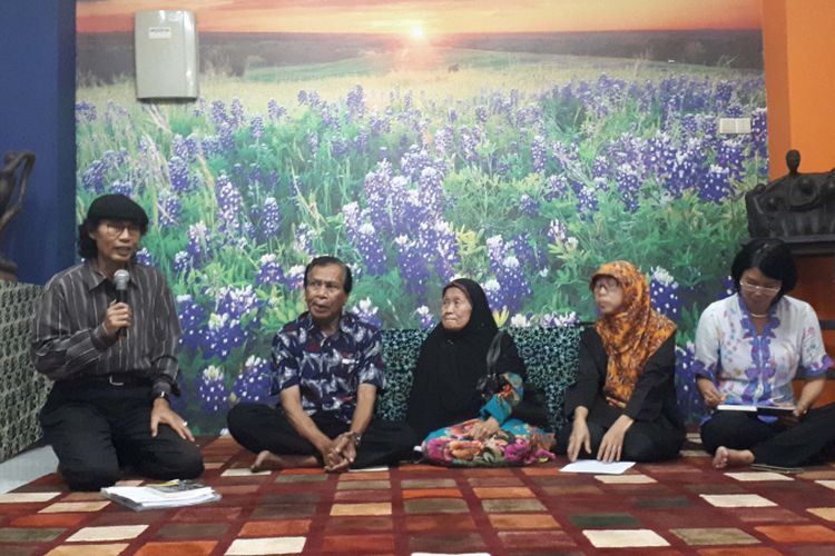 Konferensi pers warga Bukit Duri di Sekretariat Ciliwung Merdeka, Selasa (24/7/2018)