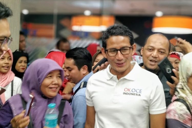 Calon wakil presiden Pilpres 2019 lalu, Sandiaga Uno,saat ditemui di Mal Pelayanan Publik DKI Jakarta, Selasa (30/7/2019).   