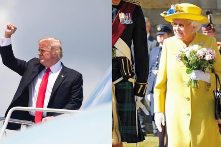 Donald Trump dan ratu Elizabeth