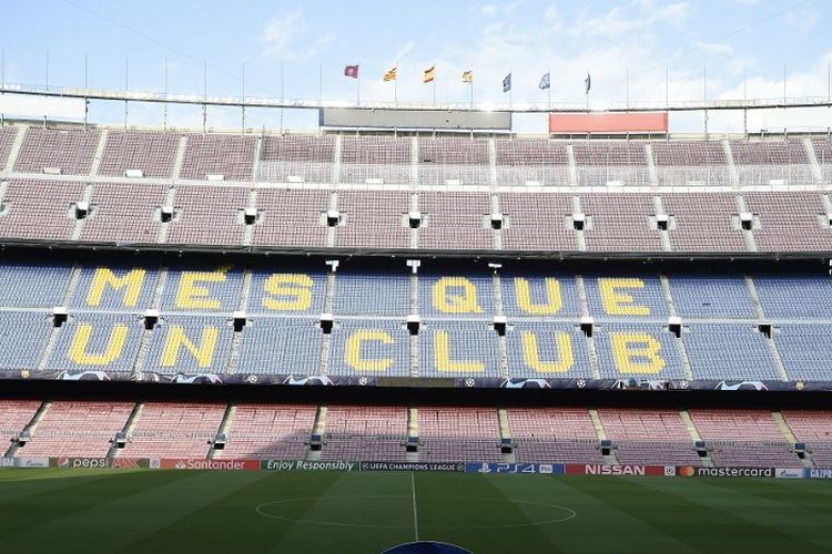 Stadion Camp Nou akan menjadi tuan rumah laga Barcelona vs Liverpool dalam semifinal pertama Liga Champions, 1 Mei 2019. 