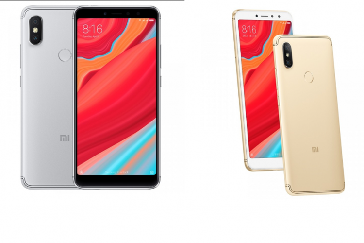Xiaomi Redmi S2 varian platinum silver (kiri) dan champagne gold (kanan)