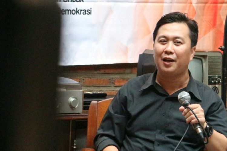 Deputi Koordinator Indonesia Corruption Watch (ICW), Ade Irawan ketika ditemui dalam sebuah diskusi di Jakarta, Sabtu (24/3/2018).