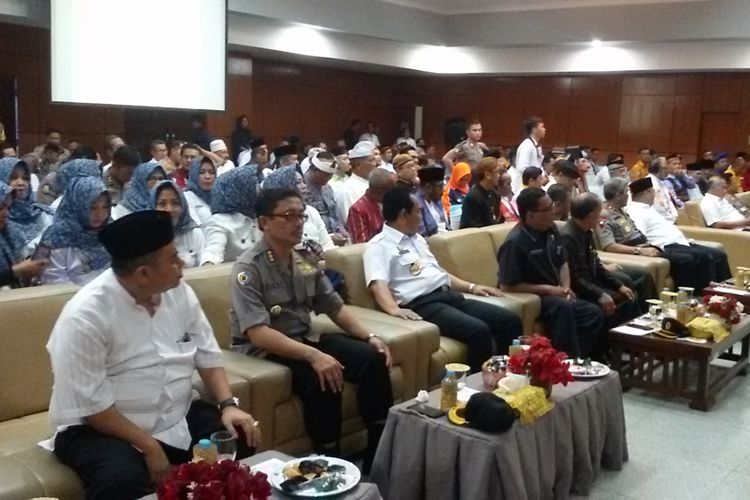 Peaerta deklarasi pemilu damai di kantor gubernur Kepulauan Bangka Belitung, Rabu (19/9/2018).
