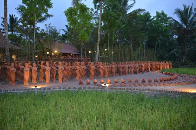 Taman Gandrung Terakota di Banyuwangi, Jatim, yang diresmikan oleh Menteri Pariwisata Arief Yahya, Sabtu (20/10/2018). 