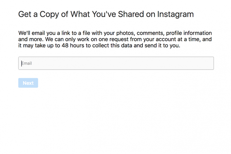 Instagram rilis tool untuk unduh semua konten yang pernah dibagi.