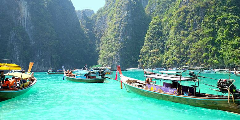 Phi Phi Lagoon di Krabi, Thailand.