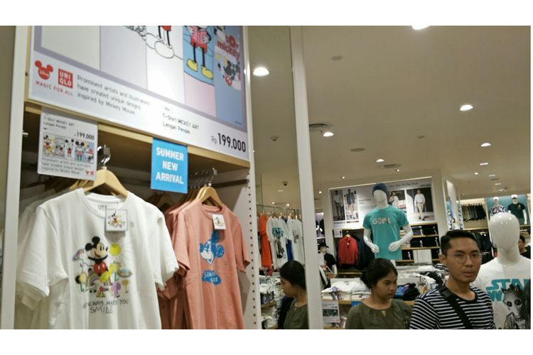Store Uniqlo di Grand Indonesia, Jakarta Pusat, Kamis (6/6/2019).