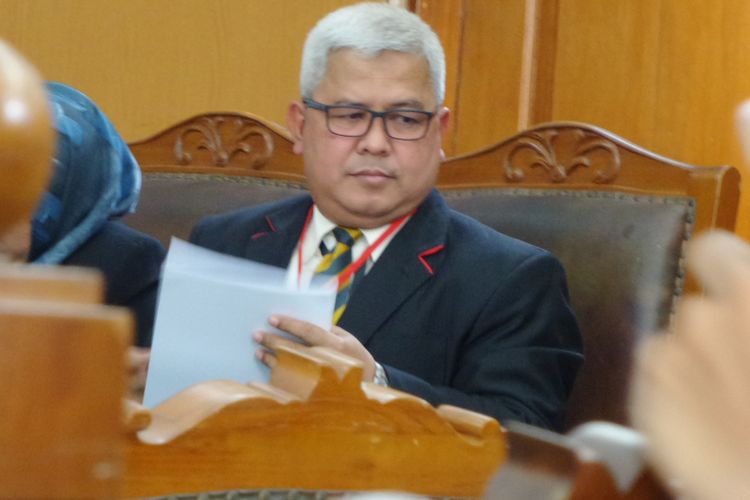 Kepala Biro Hukum KPK, Setiadi dalam sidang praperadilan yang diajukan Ketua DPR RI Setya Novanto di Pengadilan Negeri Jakarta Selatan, Rabu (20/9/2017).