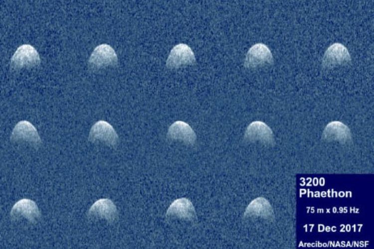 Radar NASA gambar asteroid 3200 Phaethon