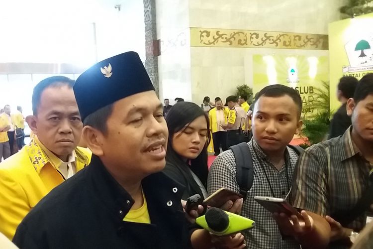Ketua DPD Jawa Barat Dedi Mulyadi di Rapat Pimpinan Nasional (Rapimnas) Partai Golkar di JCC, Senayan, Jakarta, Senin (18/12/2017).