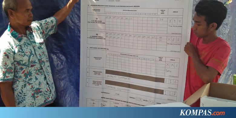 Formulir C1 Plano Habis, Rekap Hitung Suara Pemilu 2019 Pakai Baliho