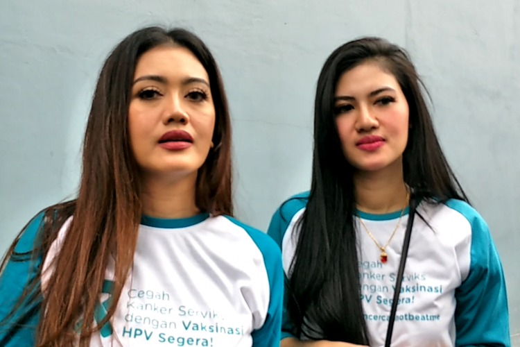 Nia Anggia dan Della Wulan saat ditemui di kawasan Tendean, Jakarta Selatan,  Jumat (8/6/2018).