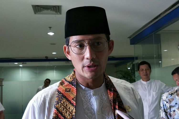 Wakil Gubernur DKI Jakarta Sandiaga Uno di Balai Kota DKI Jakarta, Jalan Medan Merdeka Selatan, Jumat (24/11/2017).