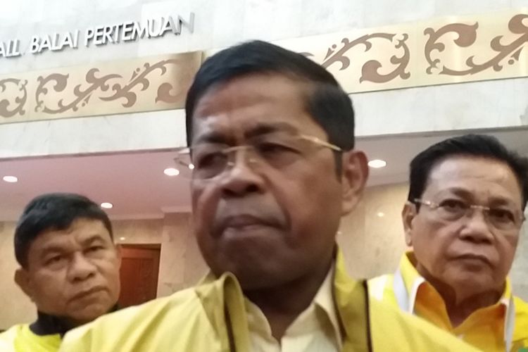 Sekretaris Jenderal DPP Partai Golkar, Idrus Marham di sela Munaslub Partai Golkar di JCC, Senayan, Jakarta, Selasa (19/12/2017).