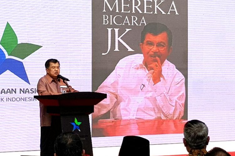 Wapres Jusuf Kalla membuka Rapat Koordinasi Nasional Bidang Perpustakaan dan Peluncuran Perpustakaan Digital Wapres di Gedung Perpustakaan Nasional,Jakarta, Senin (26/03/2018).