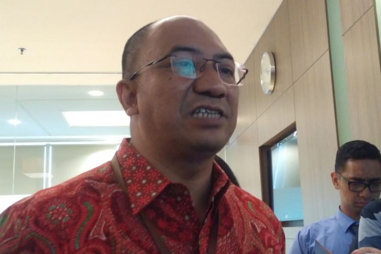 Executive Vice President Consumer Loans Bank Mandiri Ignatius Susatyo Wijoyo saat ditemui di Plaza Mandiri, Jakarta, Kamis (3/5/2018).