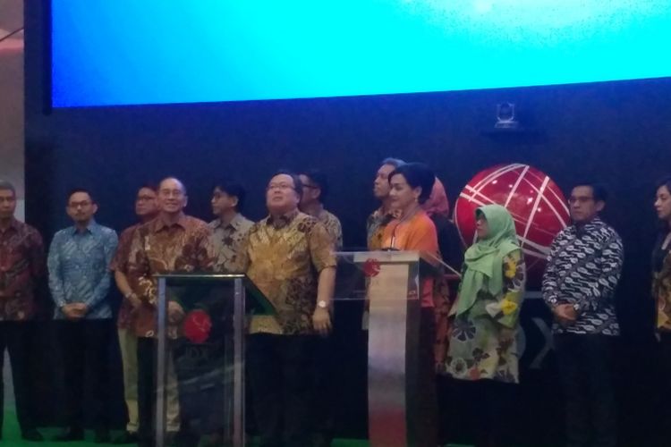 PT Manulife Asset Management Indonesia meluncurkan reksa dana Manulife Dana Kas Syariah di BEI, Jakarta, Jumat (31/8/2018).