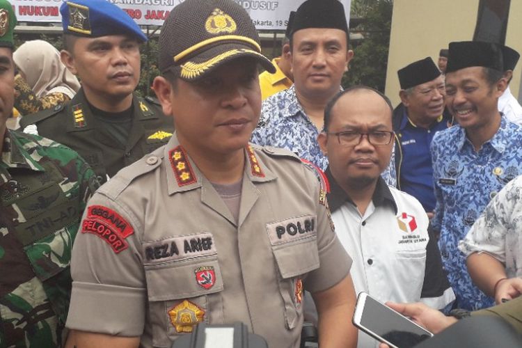 Kapolres Metro Jakarta Utara Kombes Reza Arief Dewanto memberikan keterangan kepada wartawan di Mapolres Metro Jakarta Utara, Rabu (19/9/2019).