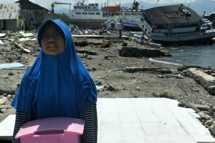 Dampak kerusakan akibat gempa Donggala dan tsunami Palu, Sulawesi Tengah, pada Jumat (28/9/2018), di Pelabuhan Wani 2, Kecamatan Tanatopea, Kabupaten Donggala, Sulawesi Tengah, Selasa (2/10/2018).