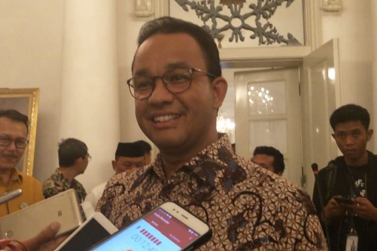 Gubernur DKI Jakarta Anies Baswedan di Balai Kota DKI Jakarta, Jalan Medan Merdeka Selatan, Jumat (21/12/2018).