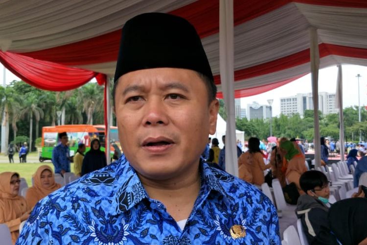 Pelaksana Tugas Kepala Dinas Perhubungan DKI Jakarta Sigit Wijatmoko di kawasan Monas, Jakarta Pusat, Rabu (26/12/2018).