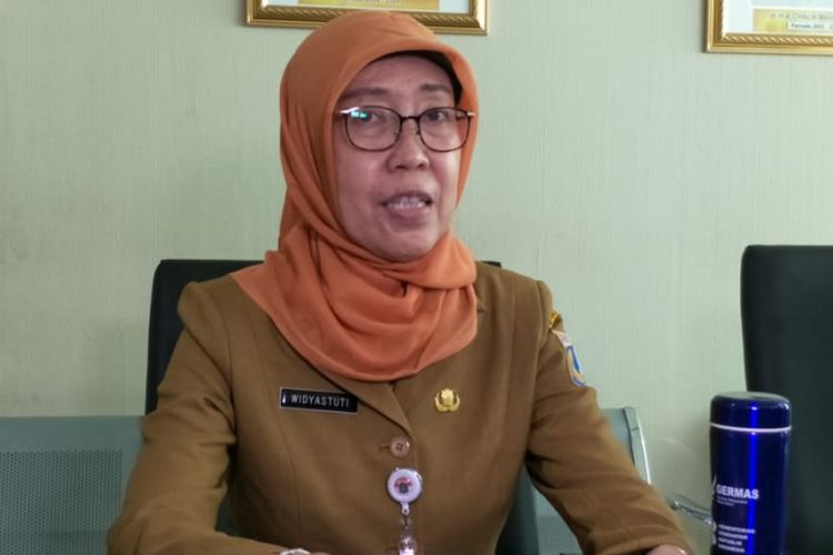 Kepala Dinas Kesehatan DKI Jakarta Widyastuti di kantornya, Petojo, Jakarta Pusat, Senin (4/3/2019).
