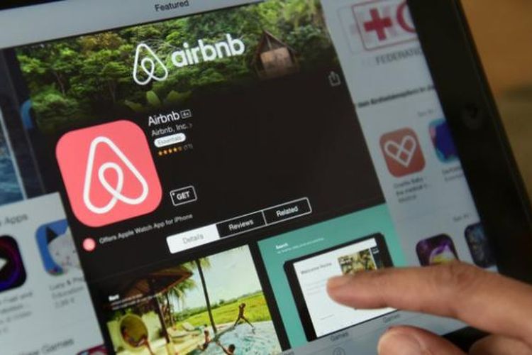Ilustrasi layanan Airbnb.