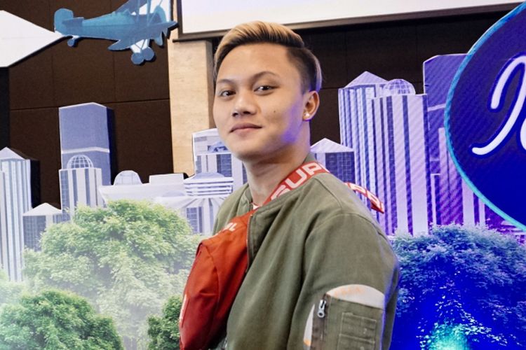 Rizky Febian ditemui dalam jumpa pers Indonesian Idol Junior 2018 di MNC Studios, Kebon Jeruk, Jakarta Barat, Selasa (28/8/2018).