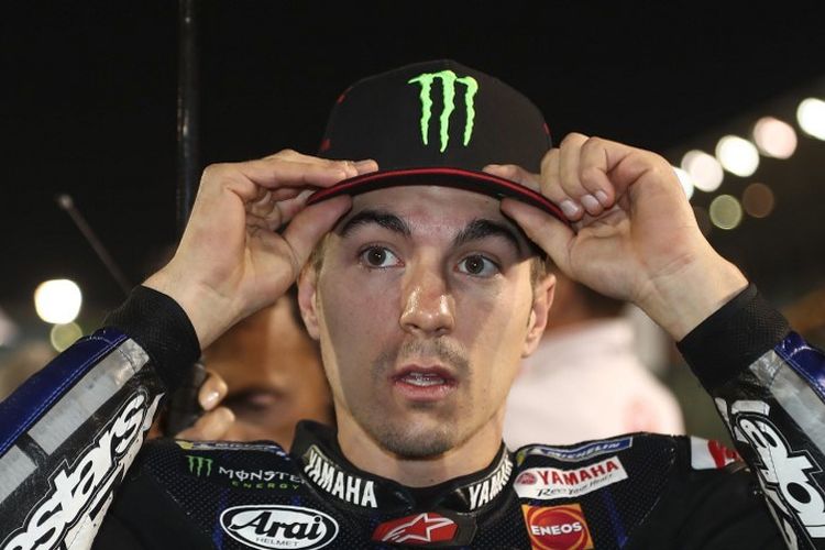 Pebalap Yamaha, Maverick Vinales, seusai MotoGP Qatar, 10 Maret 2019. 