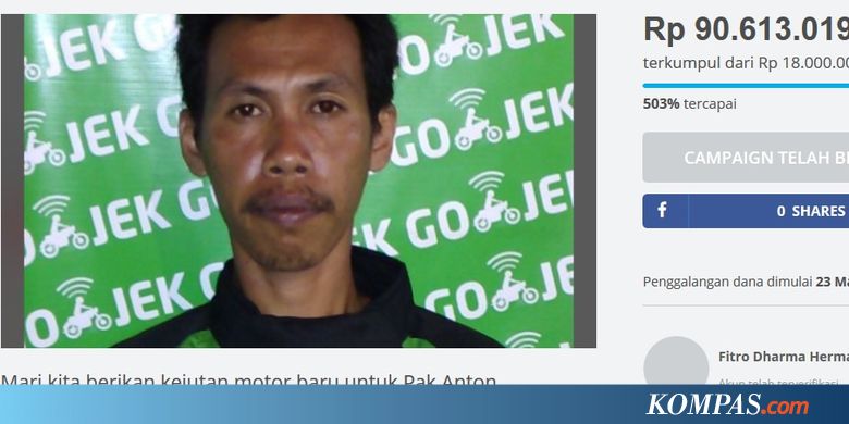 Viral Ojek Online Tetap Antar Makanan meski Motor Hilang, Begini Ceritanya...