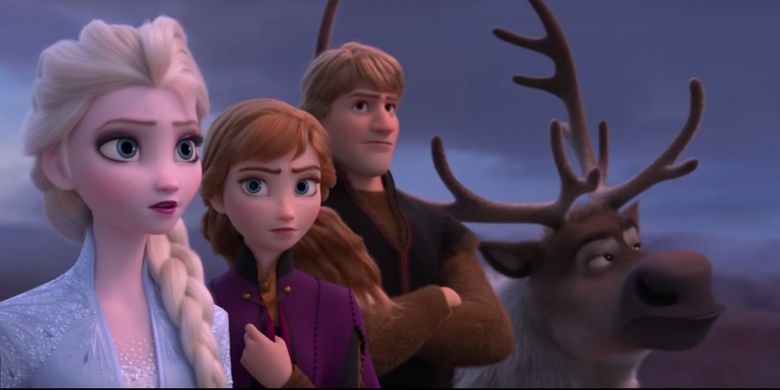 Cuplikan trailer film Frozen II.