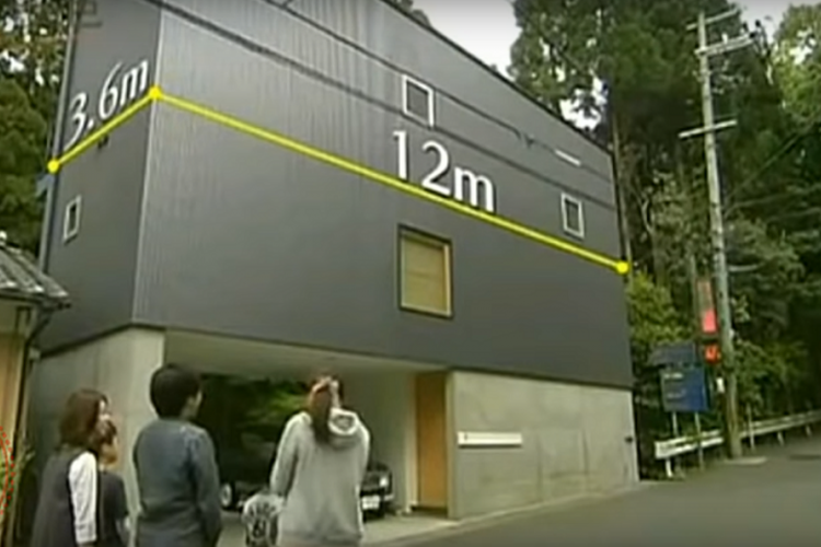 Rumah unik di Jepang yang panjangnya 12 meter dan lebarnya hanya 3,6 meter.