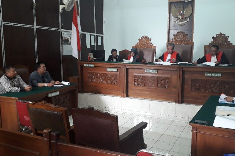 Suasana sidang gugatan caleg Gerindra terhadap partainya di Pengadilan Negeri Jakarta Selatan, Senin (22/7/2019).