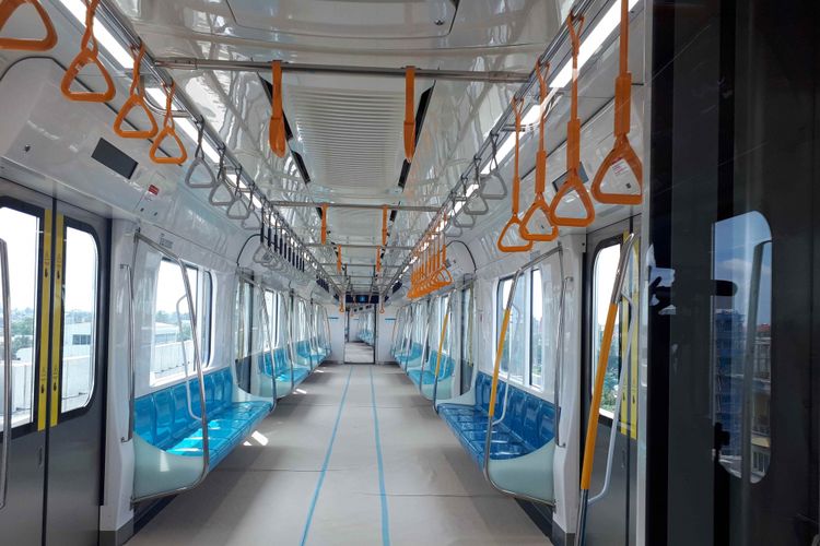 Kereta MRT Jakarta fase 1 lintas Lebak Bulus-Bundaran Hotel Indonesia (HI). Foto diambil Rabu (30/1/2019).