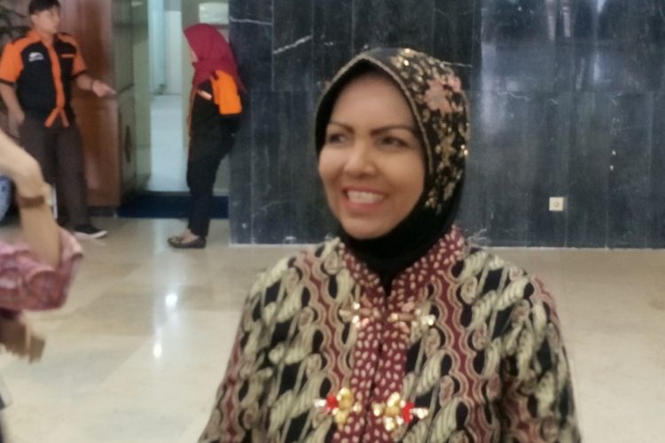 Wakil Ketua Umum Partai Demokrat Nurhayati Ali Assegaf di Kompleks Parlemen, Senayan, Jakarta, Senin (26/2/2018). 