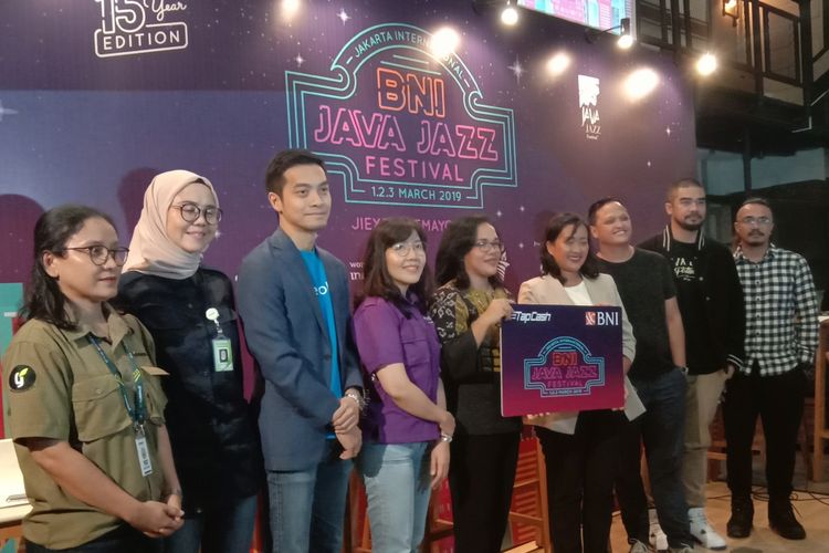 Penyelenggara menggelar jumpa pers Java Jazz Festival di No Boundry Cafe, Kemang Raya, Jakarta Selatan, Rabu (16/1/2019).