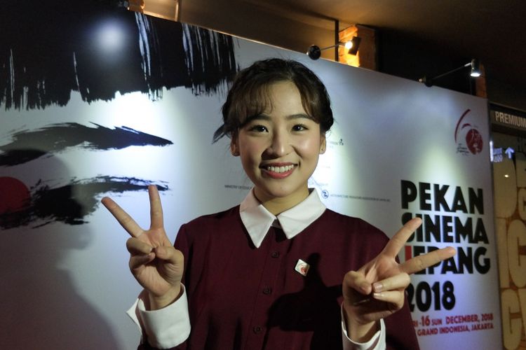 Penyanyi Haruka Nakagawa saat ditemui di Pembukaan Pekan Sinema Jepang 2018 di CGV Grand Indonesia, Tanah Abang, Jakarta Pusat, Jumat (7/12/2018).